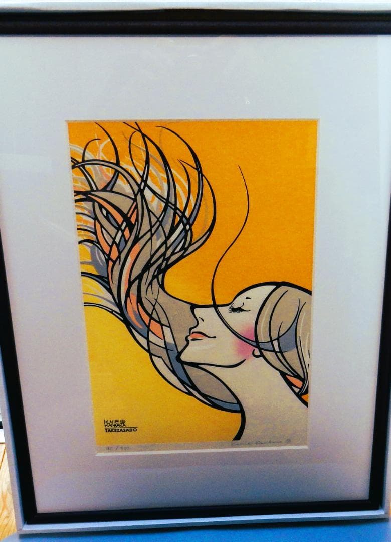 玄関先に春を！手刷り木版画 「IMAUKIYOE1」カンバラクニエ　限定300部