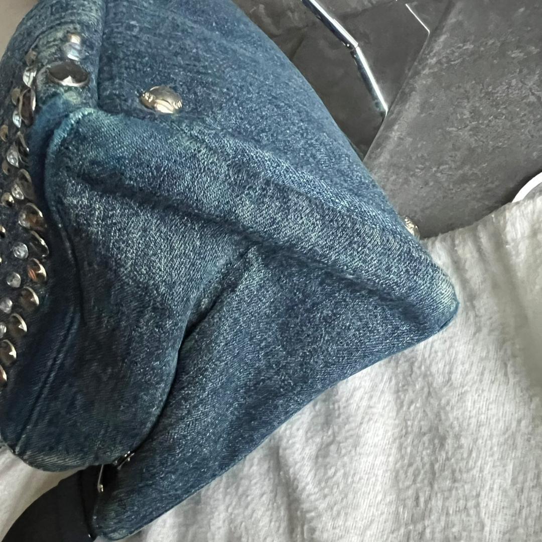 ⭐️PRADA⭐️プラダ カナパ 2way バッグ ビジュー スタッズ デニム