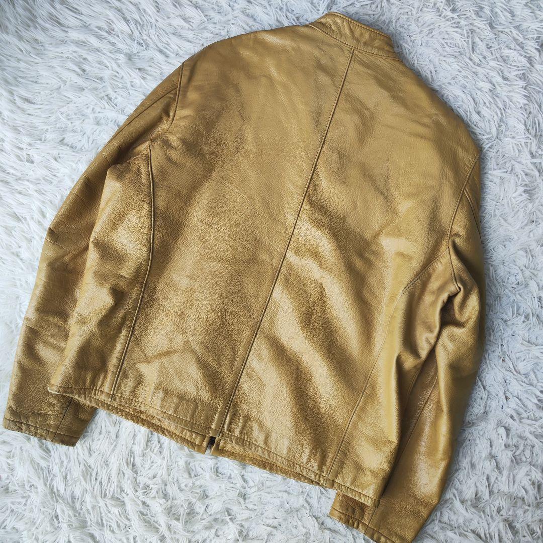 ★希少★Schott シングルライダース 本革 ベージュ Lサイズ レザー