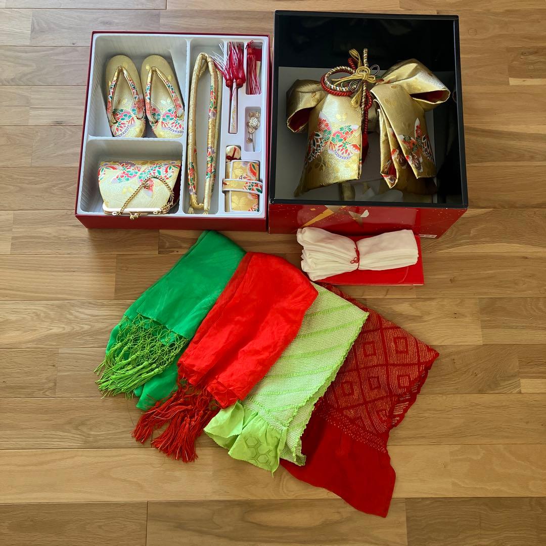 七五三　七歳　作り帯　はこせこセット