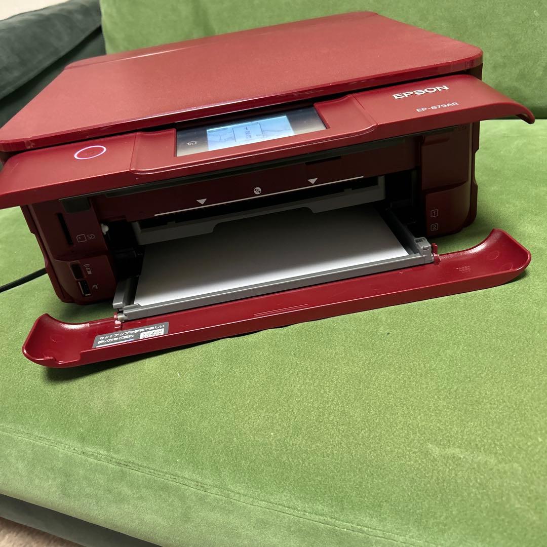 未開封インク付き EPSON EP-879AR プリンター レッド