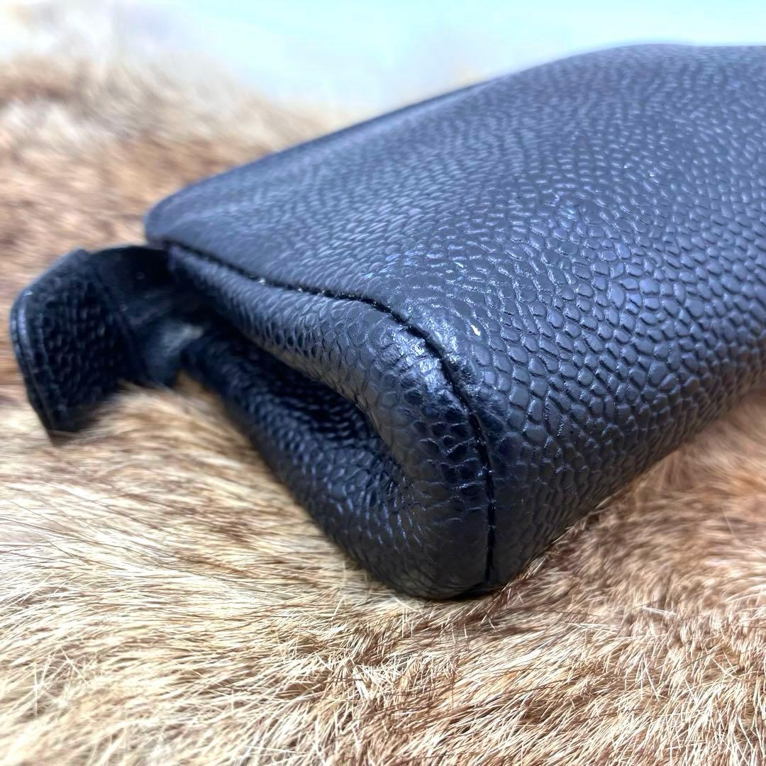 【希少7桁2番台】CHANEL シャネル デカココ　キャビアスキン ブラック