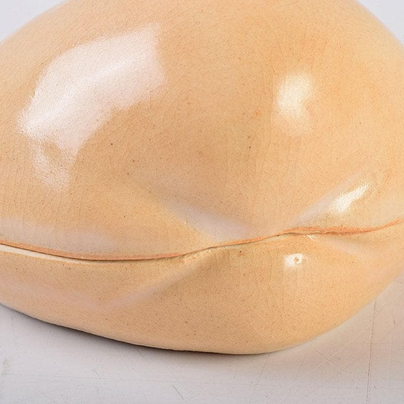 茶道具　萩焼　十二代　田原陶兵衛作　蛤香合　共布共箱　V　8754