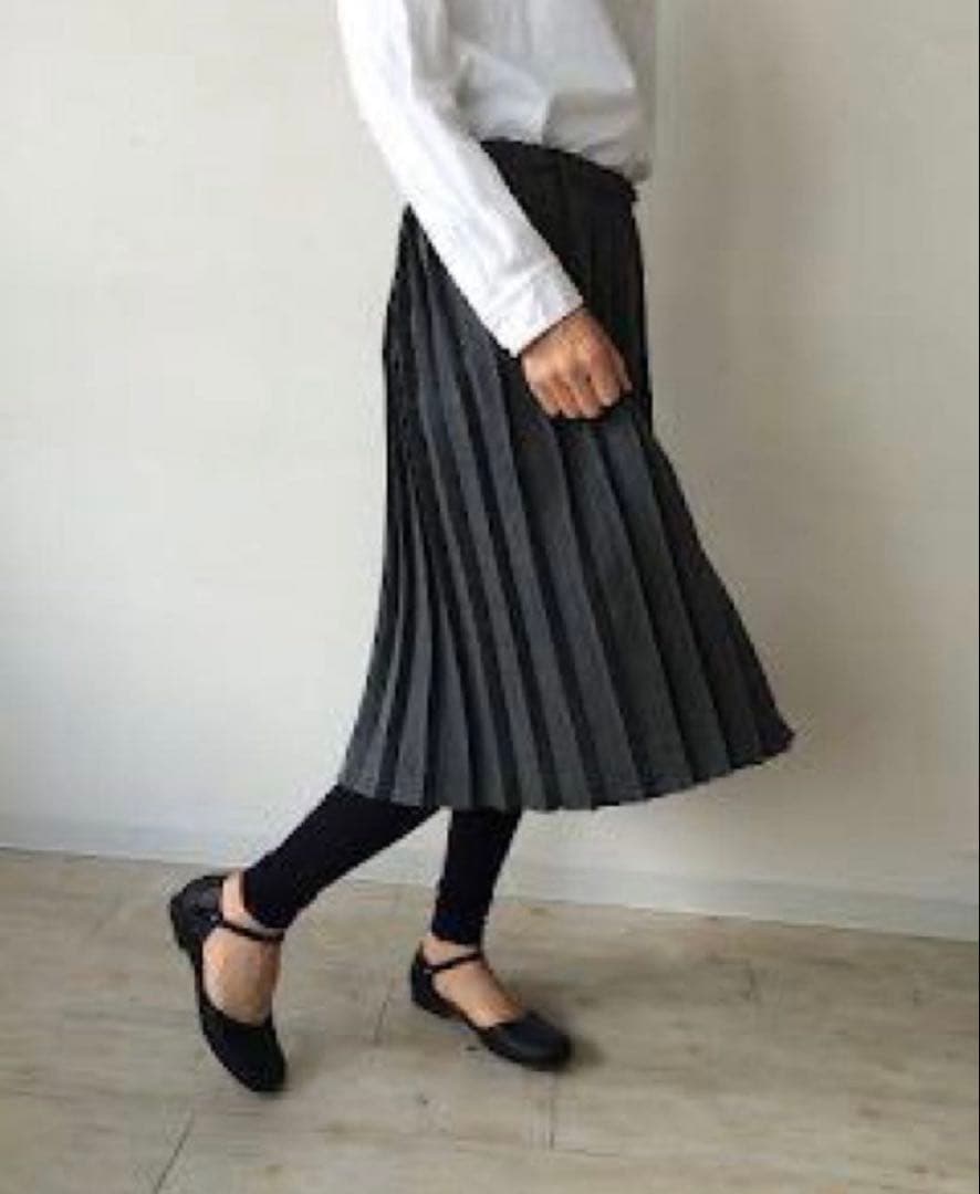 【美品】ゴーシュ ウールアルパカツイル　プリーツスカート