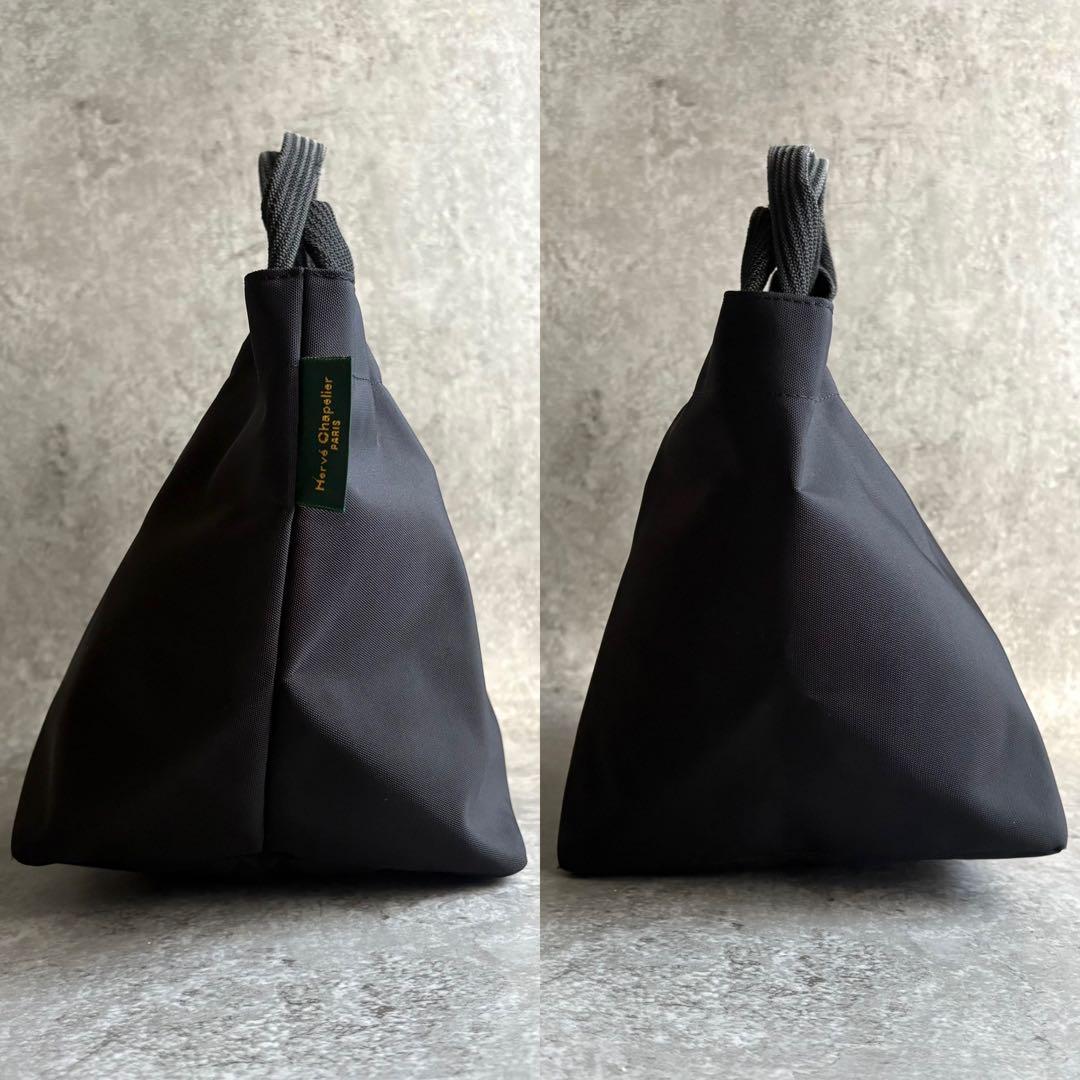 【aaa様】エルベシャプリエ 舟型 トート ハンドバッグ 1027N ブラック