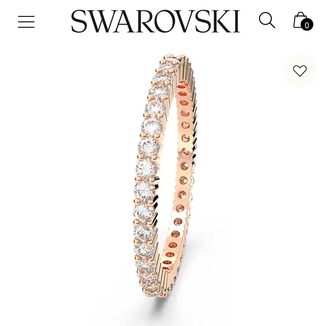 美品 スワロフスキー Matrix エタニティ リング 指輪 ゴールド 箱なし