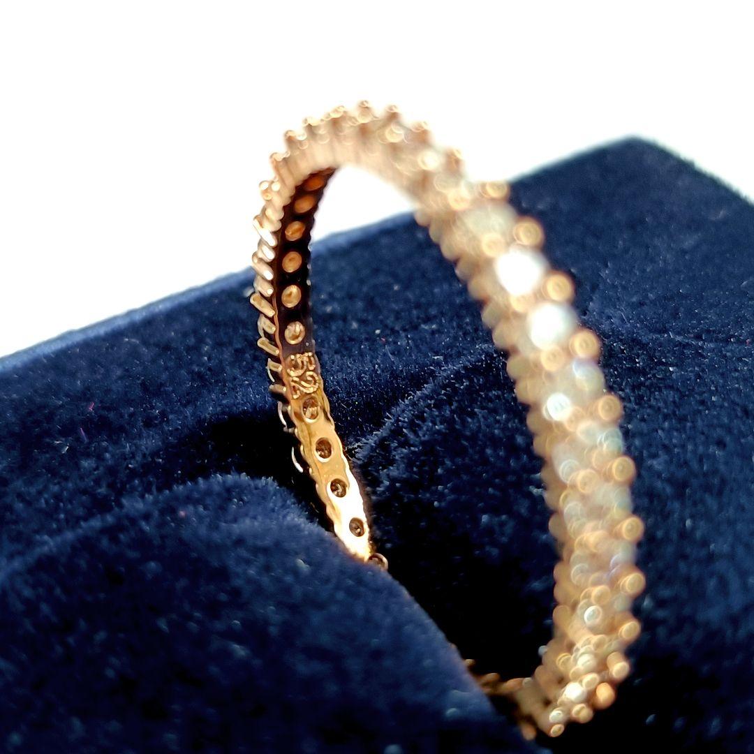 美品 スワロフスキー Matrix エタニティ リング 指輪 ゴールド 箱なし