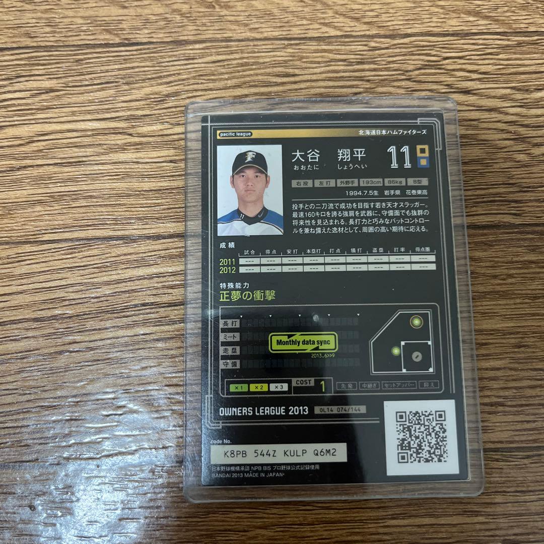 大谷翔平 11 オーナーズリーグカード 2013 超激レアカード