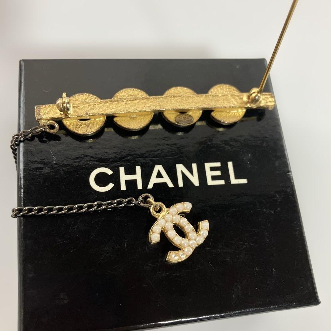 【ヴィンテージ】CHANEL シャネル ココマーク ラインストーン ブローチ