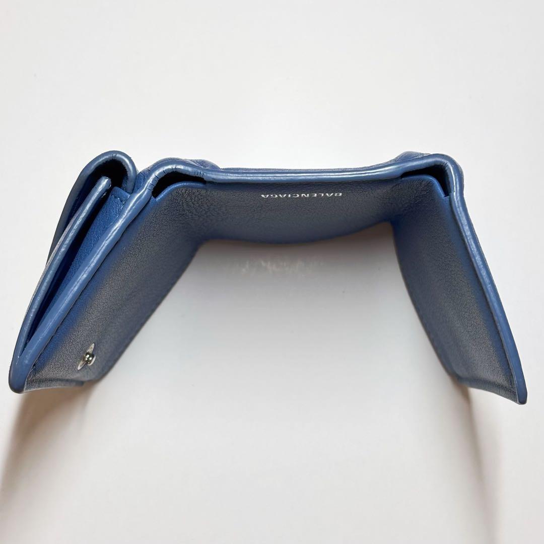 BALENCIAGA 財布 ブルー ペーパーウォレット
