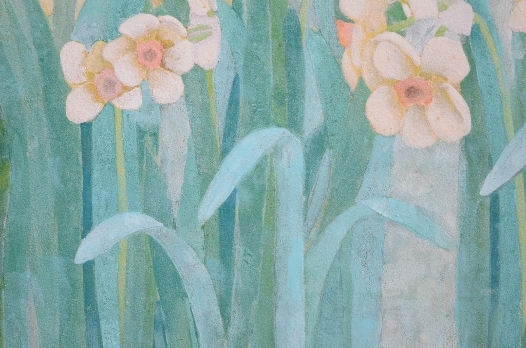 【「水仙」 岩絵の具 日本画 額入り】東山魁夷の流派