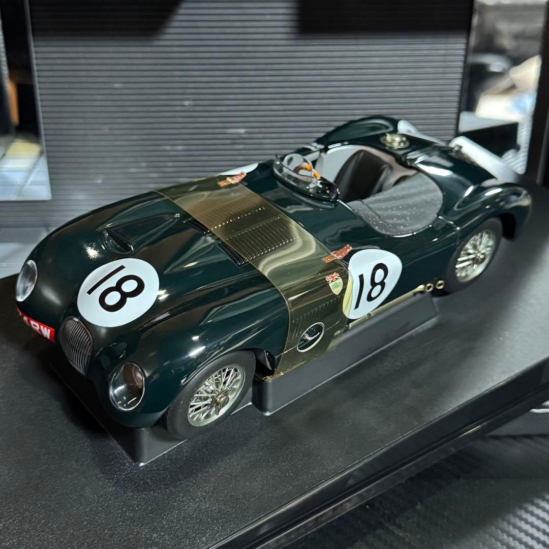 絶版 未展示品 オートアート 1/18 ジャガー Cタイプ レーシンググリーン