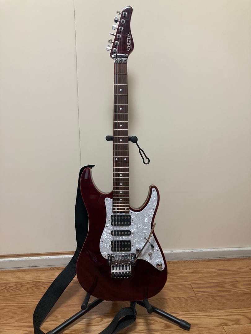 美品 SCHECTER sd-2-24 see-thru red
