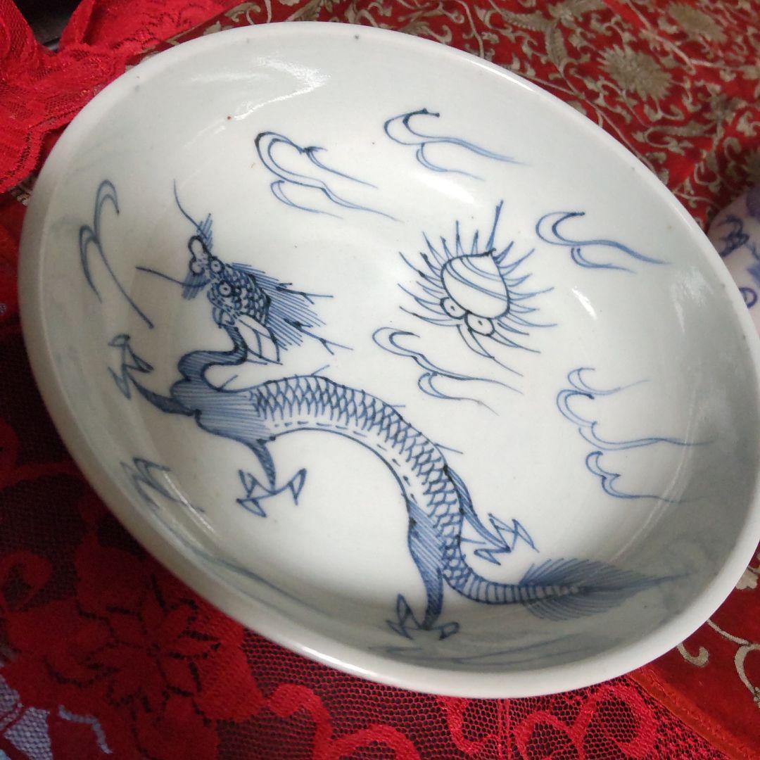 古伊万里 龍 皿 猪口