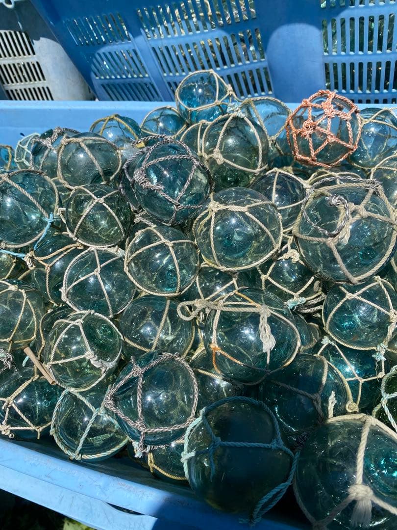 漁具　ガラス玉100個　浮子　漁師