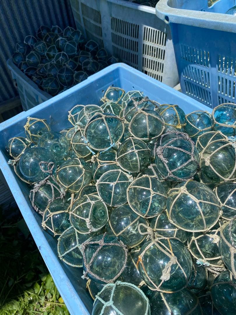 漁具　ガラス玉100個　浮子　漁師