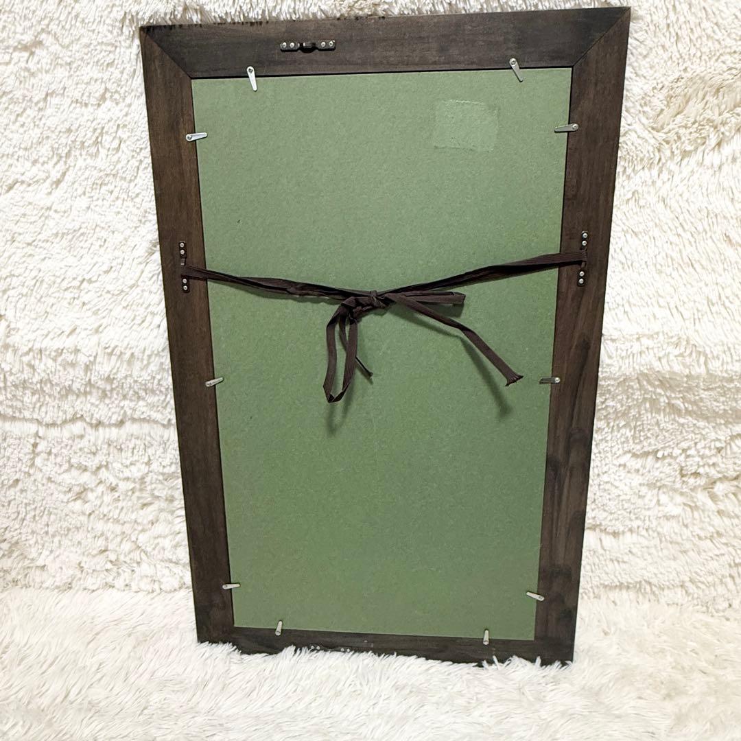 【希少】縦長構図 真作 城本敏由樹 赤富士 桜 墨彩画　絵画 額装 開運 縁起物