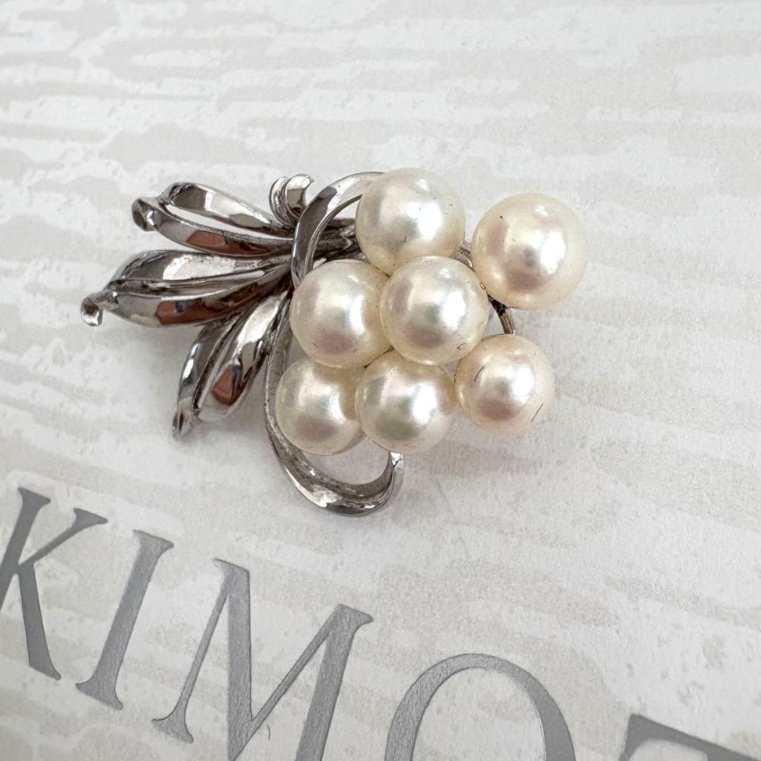 ま*ん様 希少✨MIKIMOTO ミキモト　シルバー　アコヤ真珠7球　ブーケ　ブ