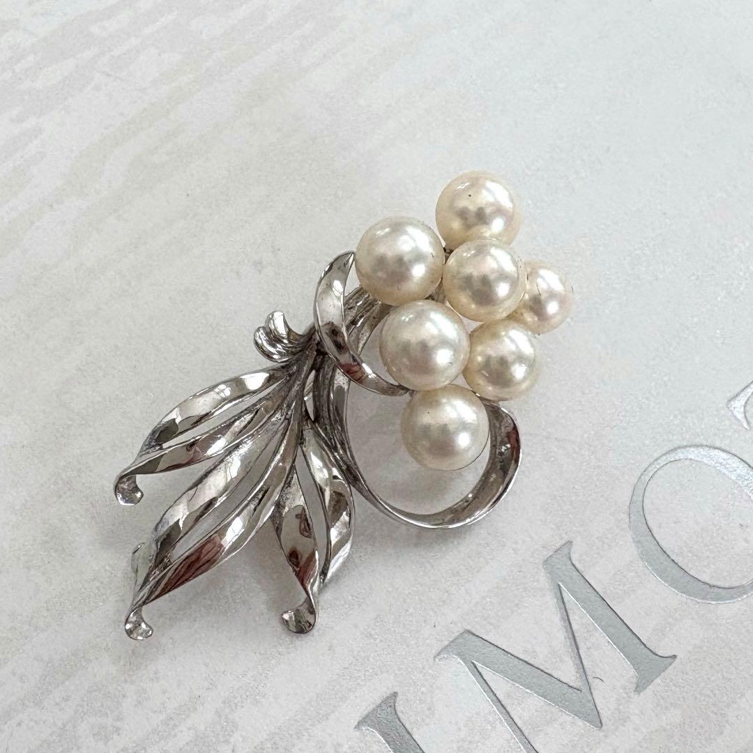 ま*ん様 希少✨MIKIMOTO ミキモト　シルバー　アコヤ真珠7球　ブーケ　ブ