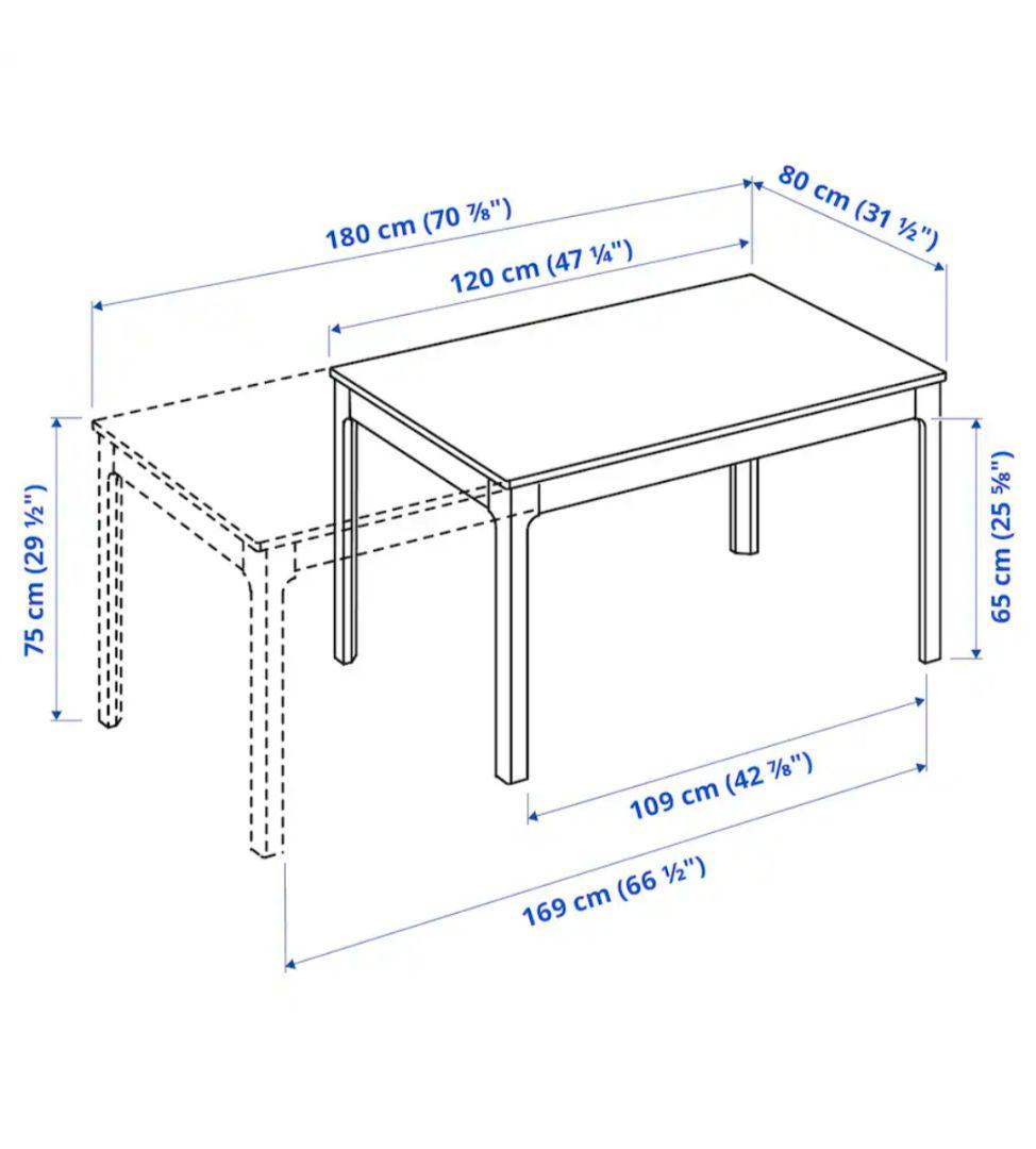 【IKEA】ダイニングテーブル EKEDALEN エーケダーレン 伸長式テーブル