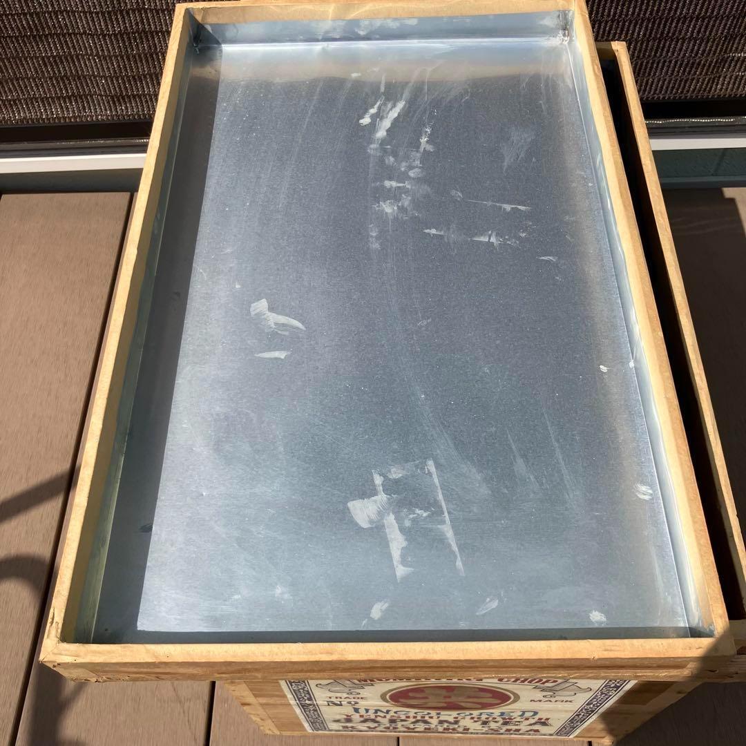 【レトロ】お茶の木箱(43.5×47.5×67.5) 　インテリア/収納/木