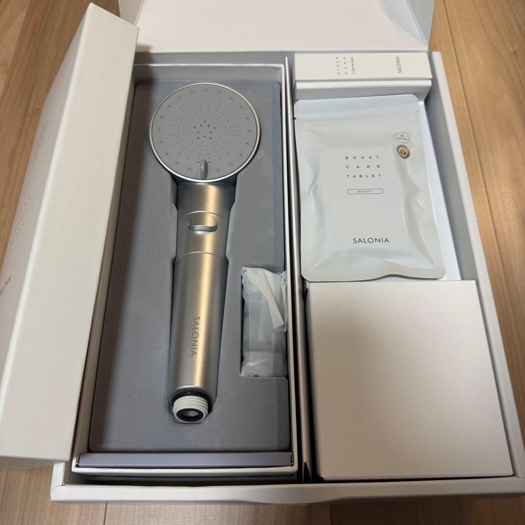 SALONIA ファインバブルクリアシャワーヘッド シルバー