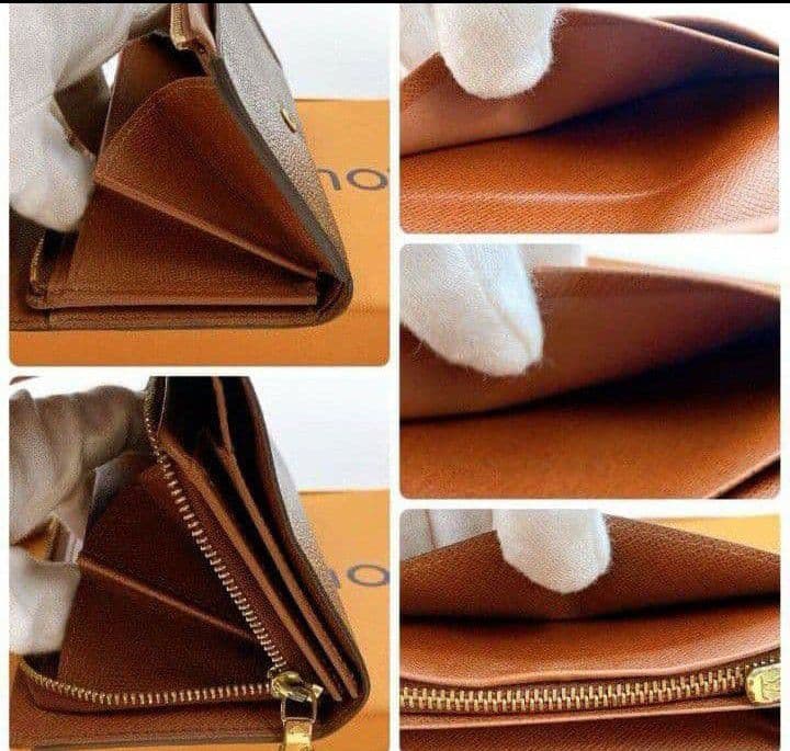 ルイヴィトンモノグラムポルトモネビエL字ブラウンレディース二つ折り財布送料無料