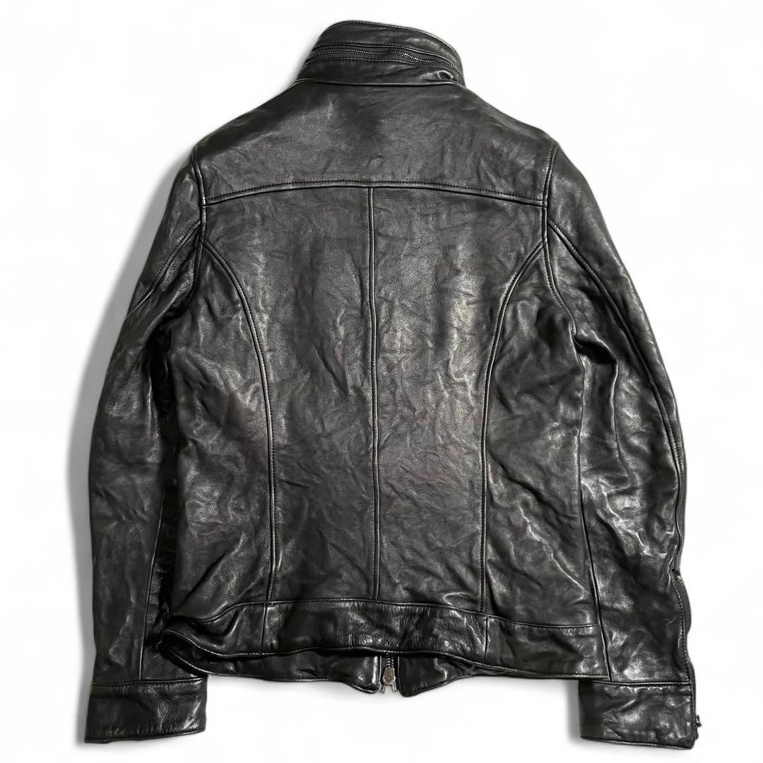 ジュンハシモト インナーライダース ウォッシュド加工 ラムレザー 羊革