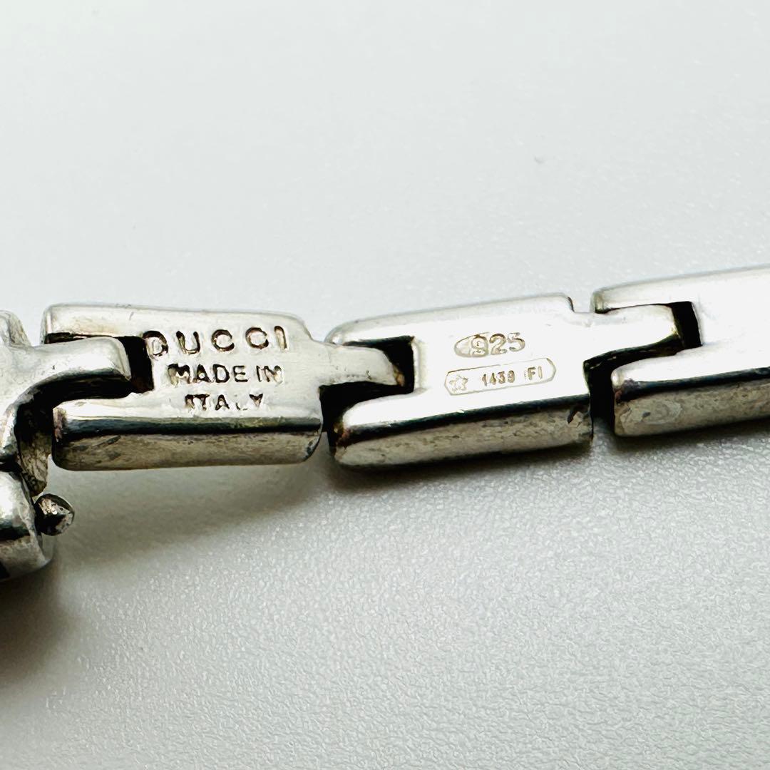 GUCCI ヴィンテージ　ID ブレスレット　バックルモチーフ　925