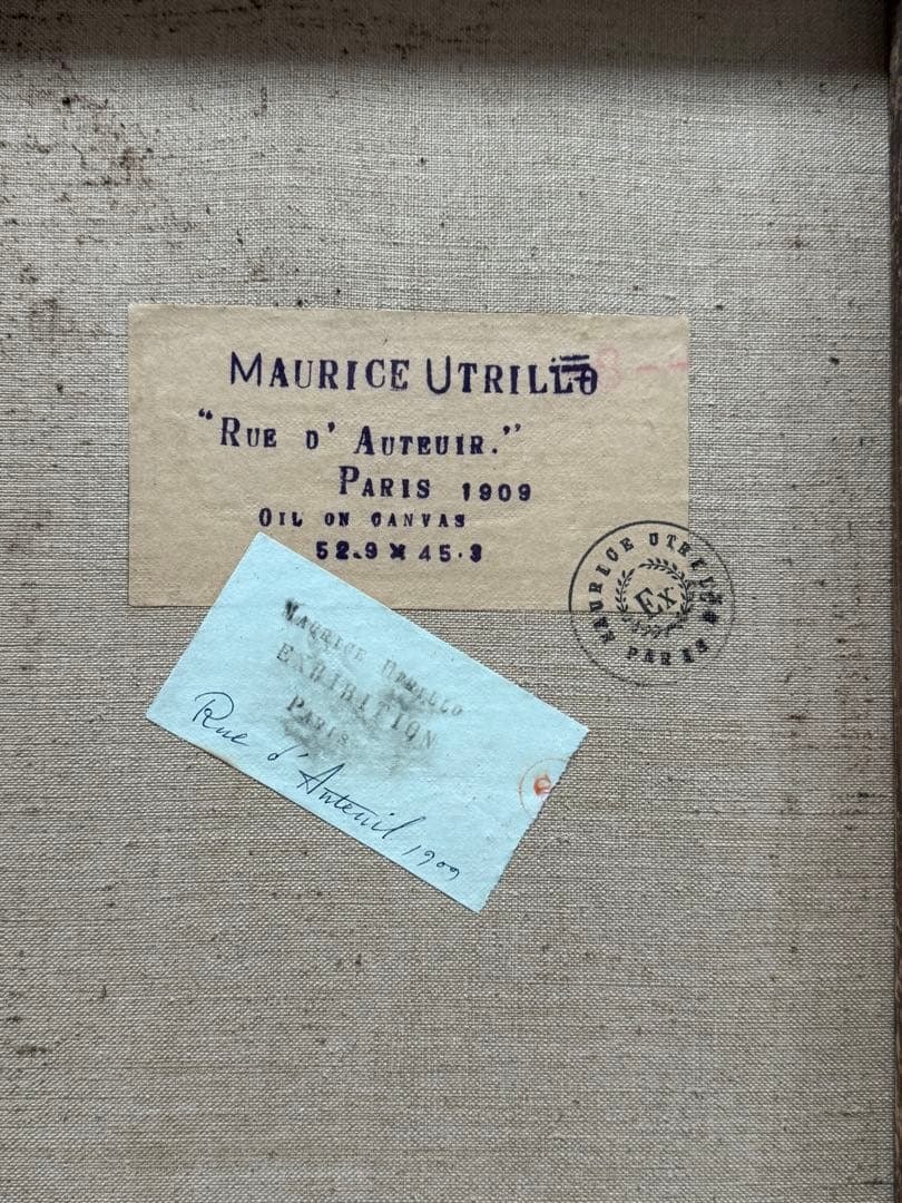 モーリス・ユトリロ 「オーテュール通り」パリ 油彩絵 送料込み　1007