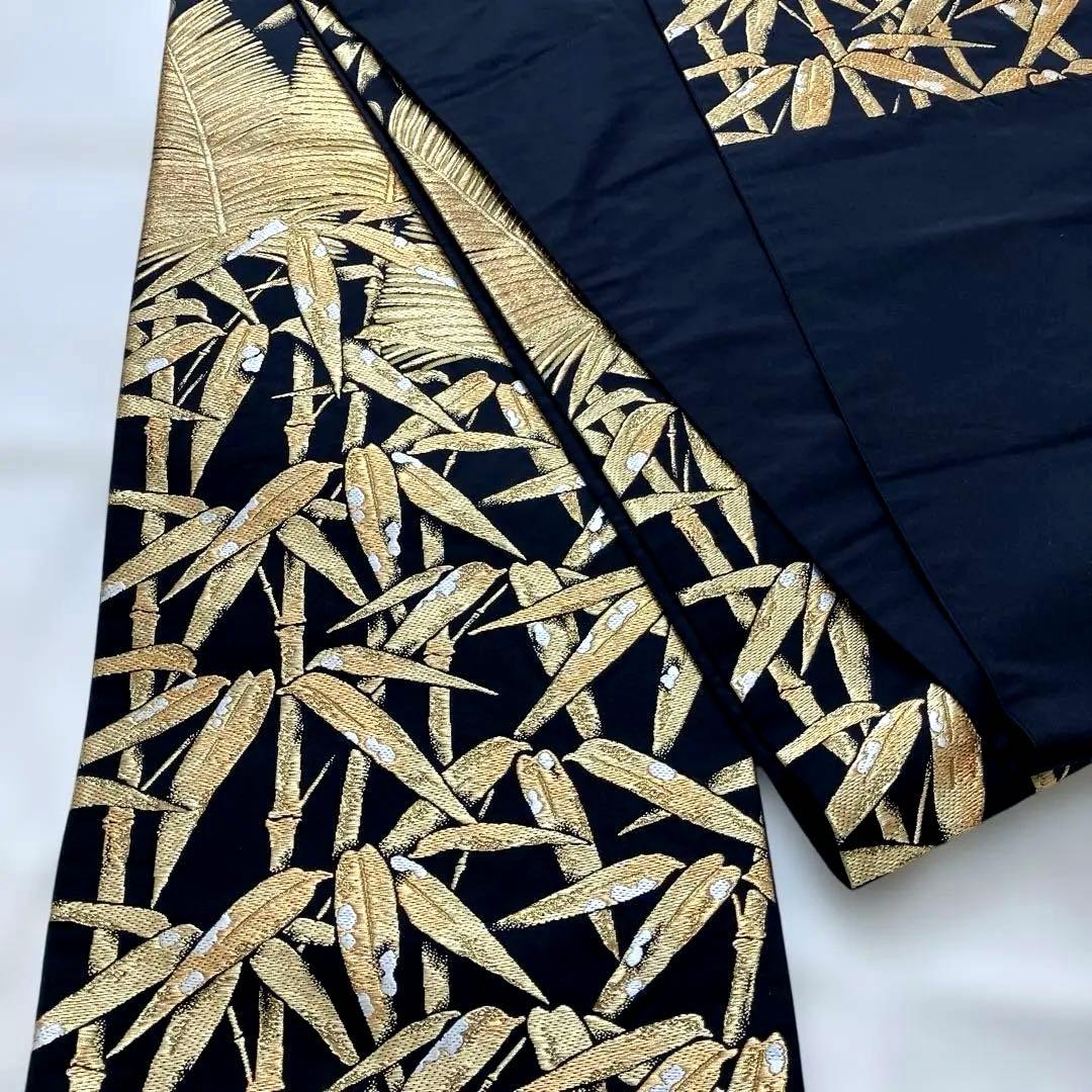 正絹 松に雪持ち笹図 袋帯 西陣織 作家 六通