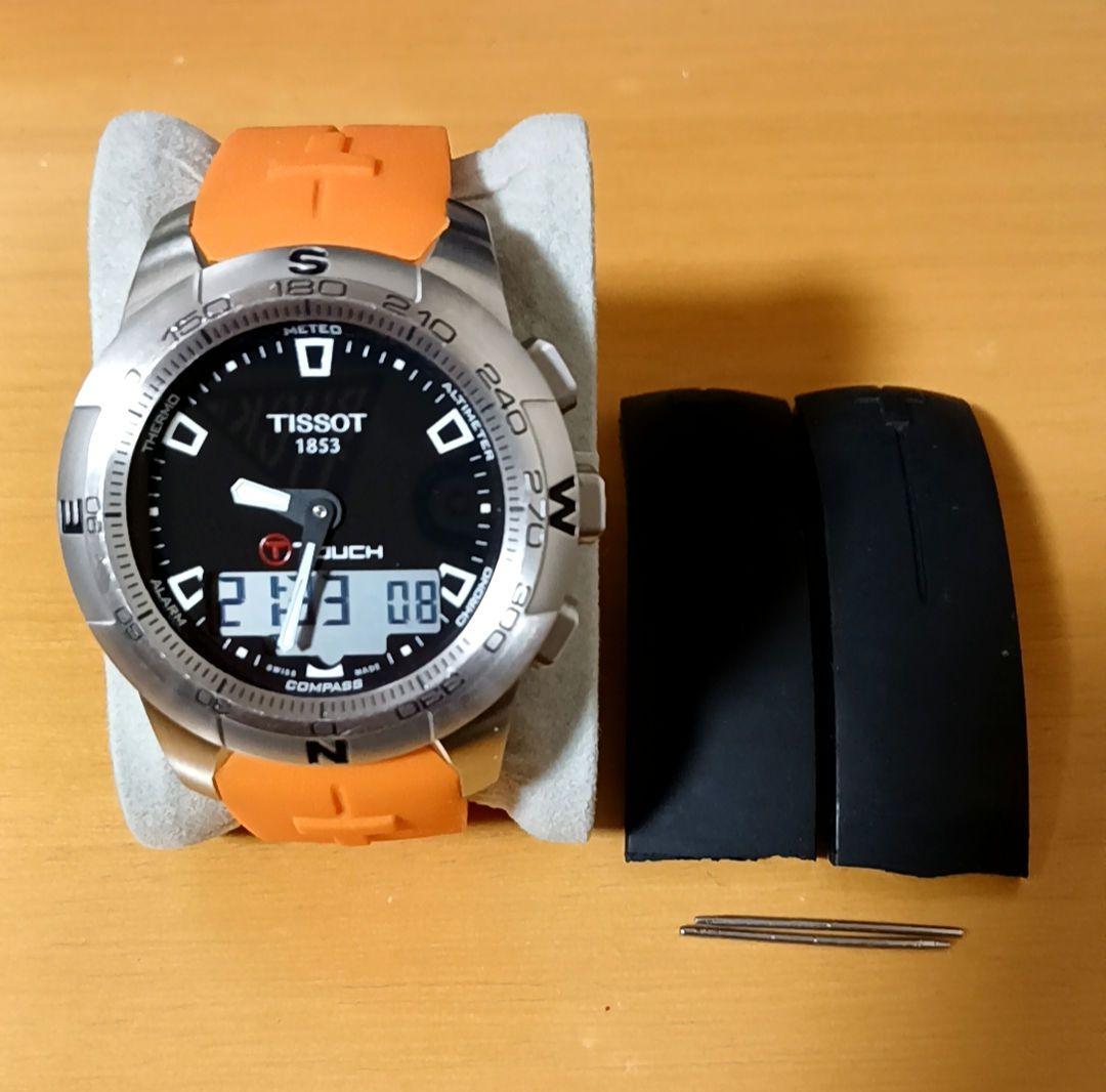 は*ん様 【美品】【稼働品】TISSOT T-Touch 腕時計 純正ベルト1本