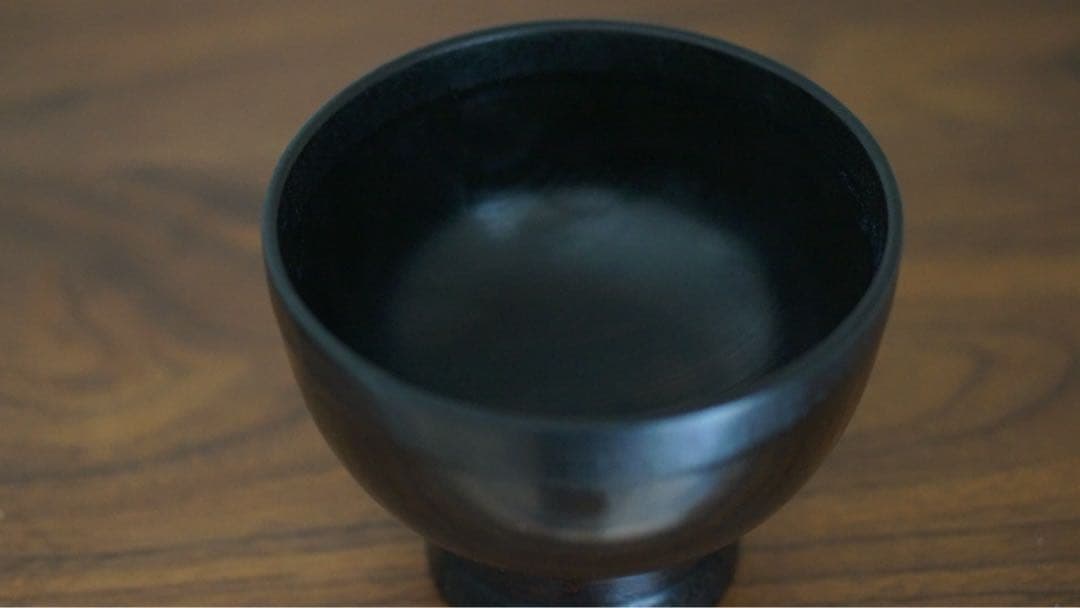 合鹿椀 天然木 削り出し 黒漆 木製漆器　拭き漆
