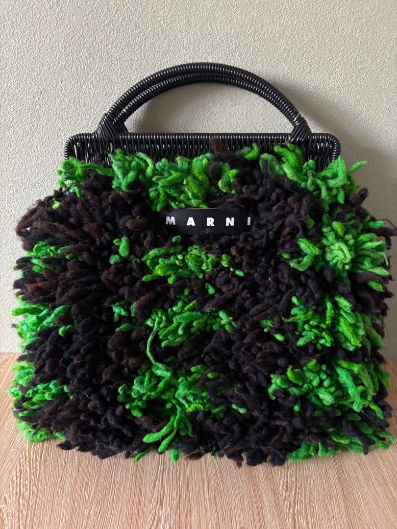 MARNI MARKET Woolyバッグ　ファーングリーン　マルニマーケット