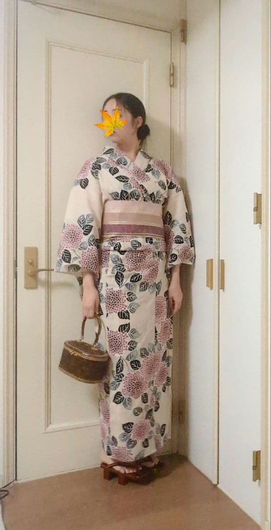 源氏物語 浴衣 さわらび 本染 注染 手縫い お誂え