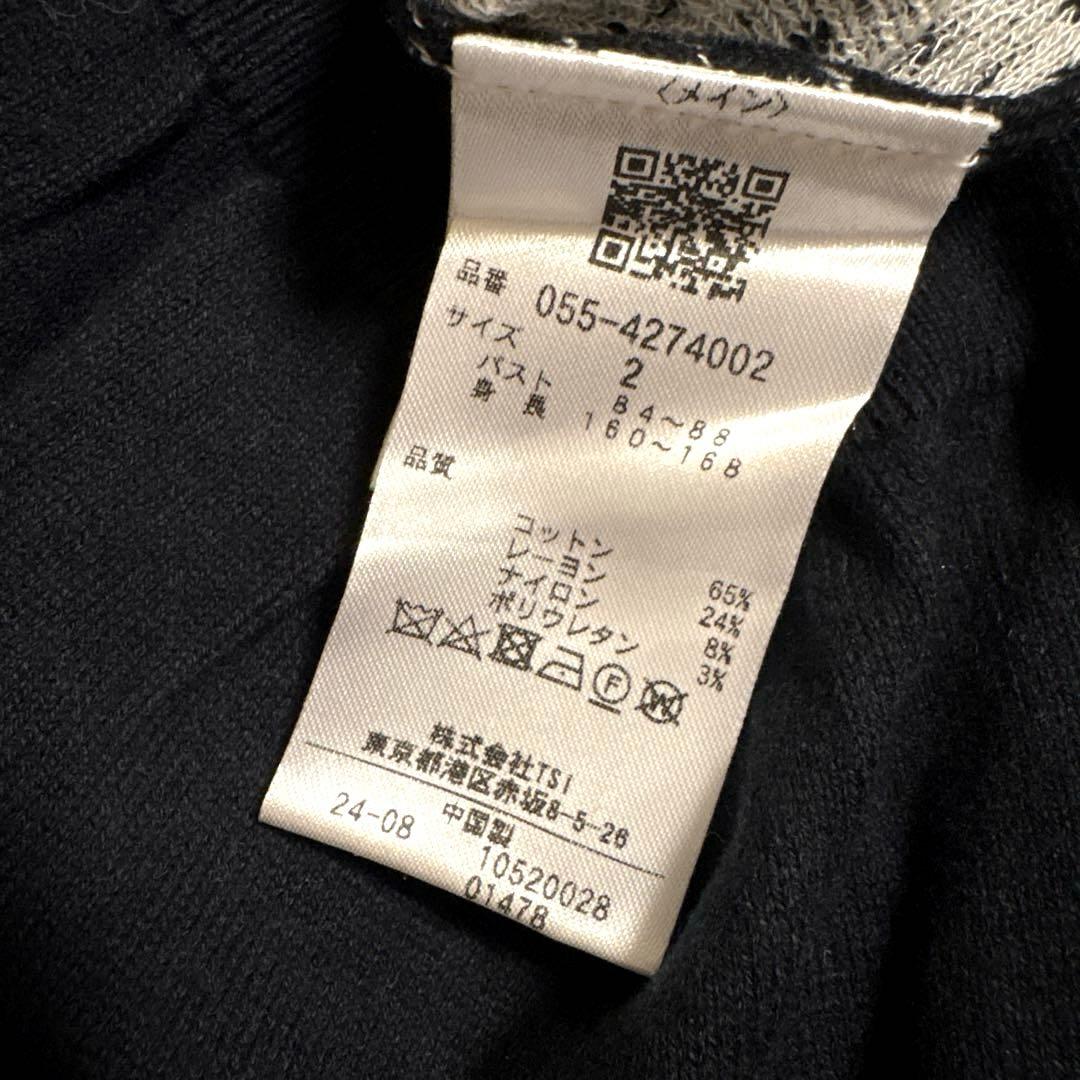 パーリーゲイツ☆新品 カシミヤタッチコットン コラーゲン加工タートルネックニット