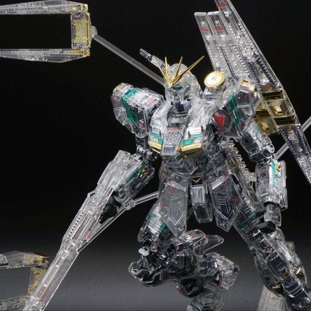 完成品【メッキ加工】MG νガンダム ver.ka メカニカルクリア 制作 限定