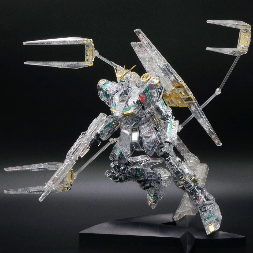 完成品【メッキ加工】MG νガンダム ver.ka メカニカルクリア 制作 限定