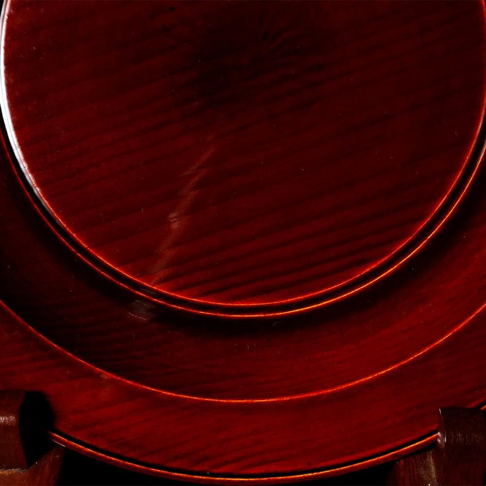 T　秀斉作　 利休好字　干菓子盆　茶道具　盆　お茶　木製　共箱