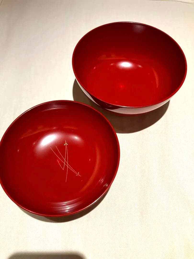 越前塗 漆器 椀 2個セット (14cm×10cm)