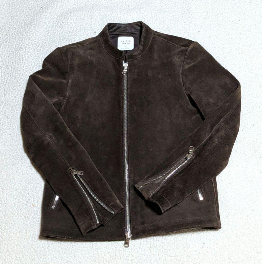 【9月限定！】UNITED TOKYO スウェードシングルライダース ブラウン