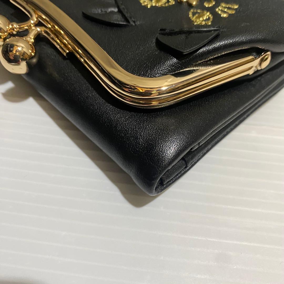 【極美品】ANNA SUI　マイティティ　２つ折財布　ブラック