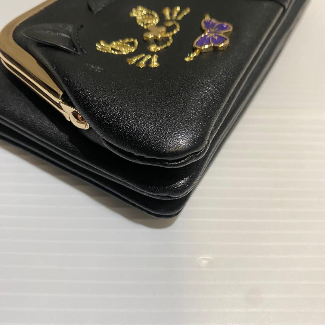 【極美品】ANNA SUI　マイティティ　２つ折財布　ブラック