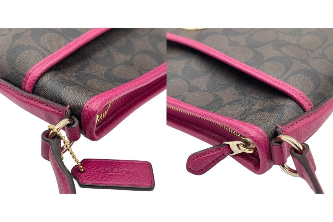 COACH F34938 シグネチャー ショルダーバッグ 斜め掛け PVC