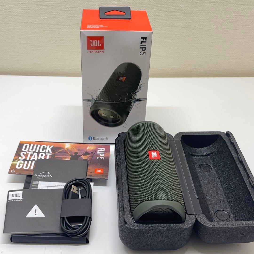 美品 JBL Flip 5 JBL GREN グリーン Bluetooth