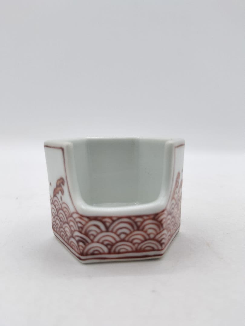 c729 煎茶 盆巾巾筒 青海波 北村和煌 茶道具 古物