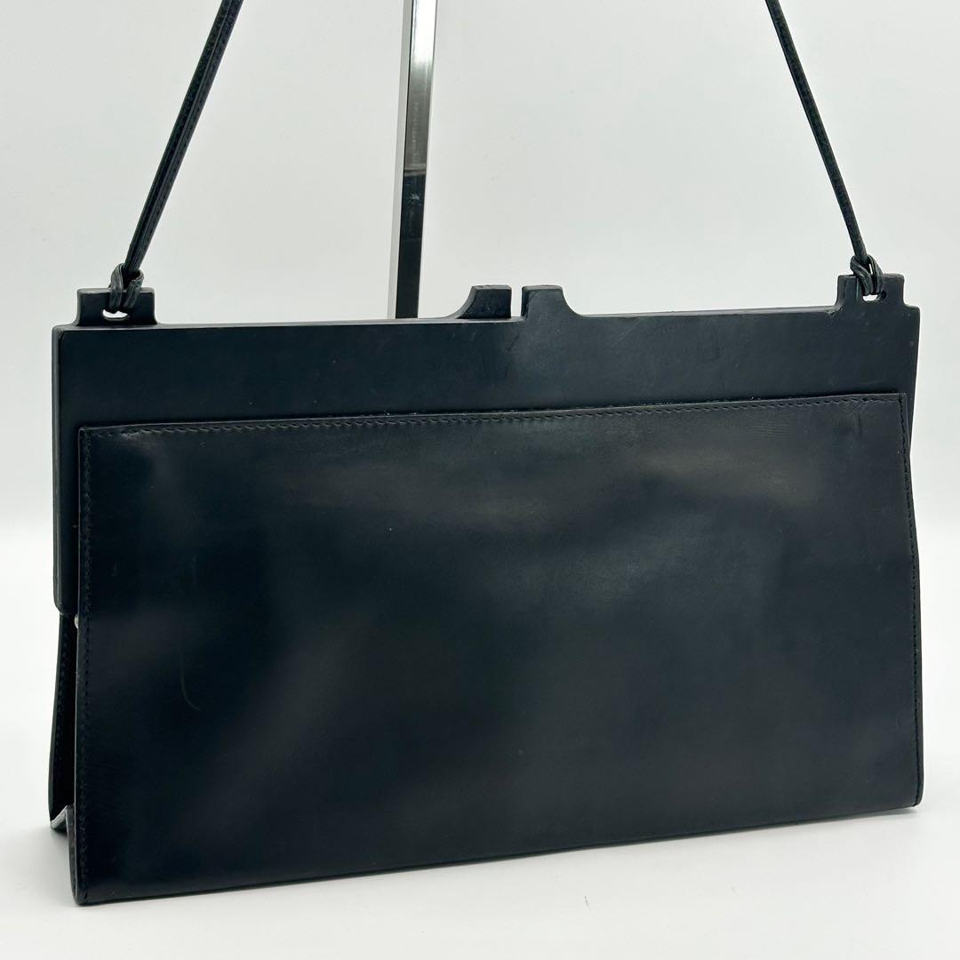 グッチ レザー ショルダーバッグ ハンドバッグ ブラック