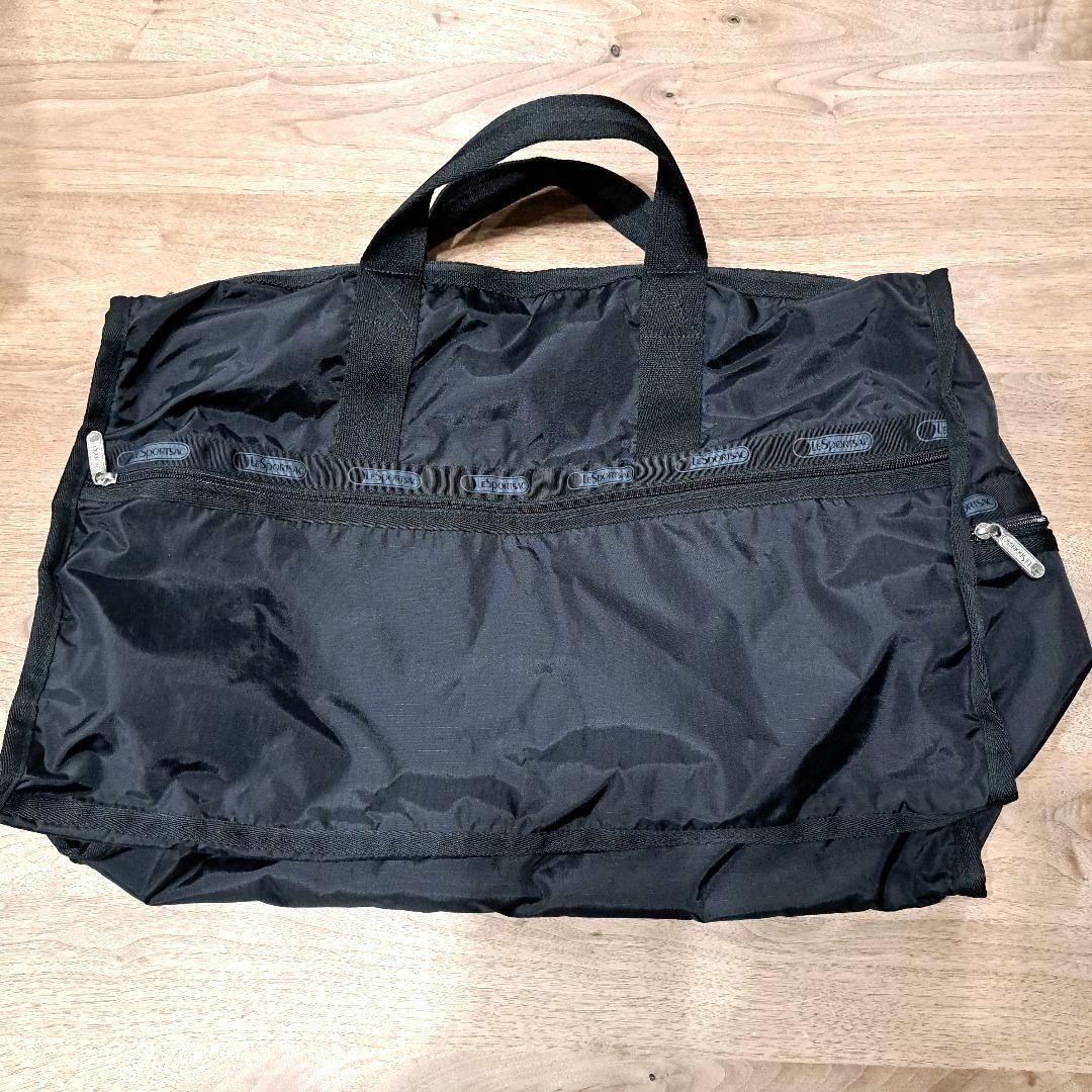 美品　レスポートサック　ボストンバッグ　黒　大容量　ポーチ付き