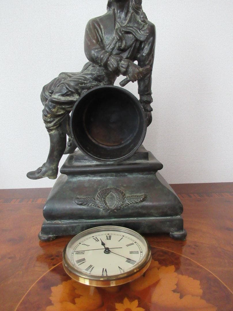 メートランドスミス 金属製オブジェ アート 時計 置物 ブロンズ像 真鍮