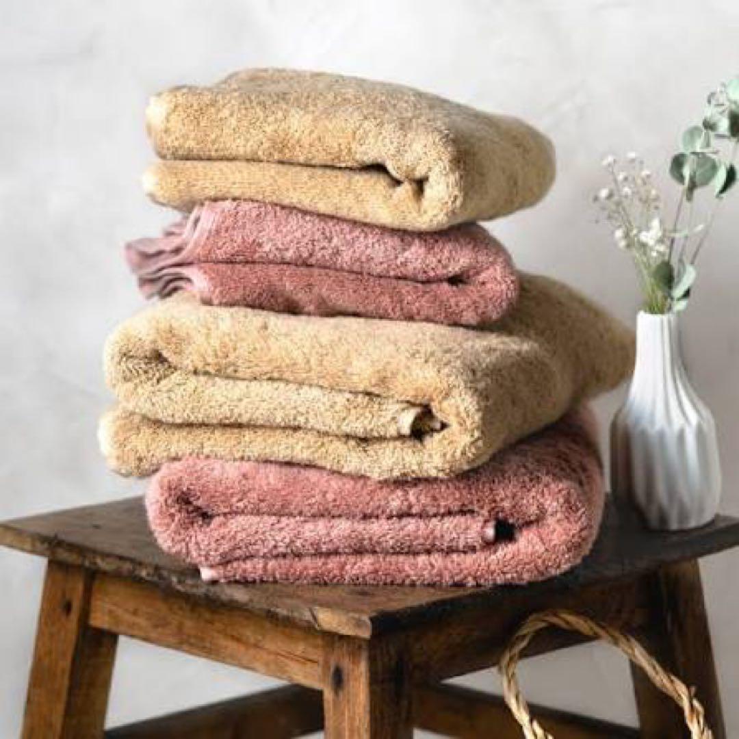 タオルセット ベージュ ピンク 4枚